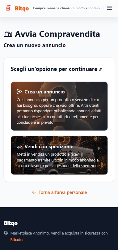 Creare un annuncio